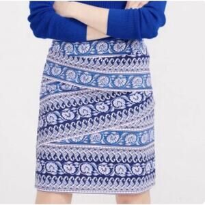 J. McLaughlin Nicola Skirt WOMEN'S XL‎ Blue Purple Catalina Cloth Travel Office